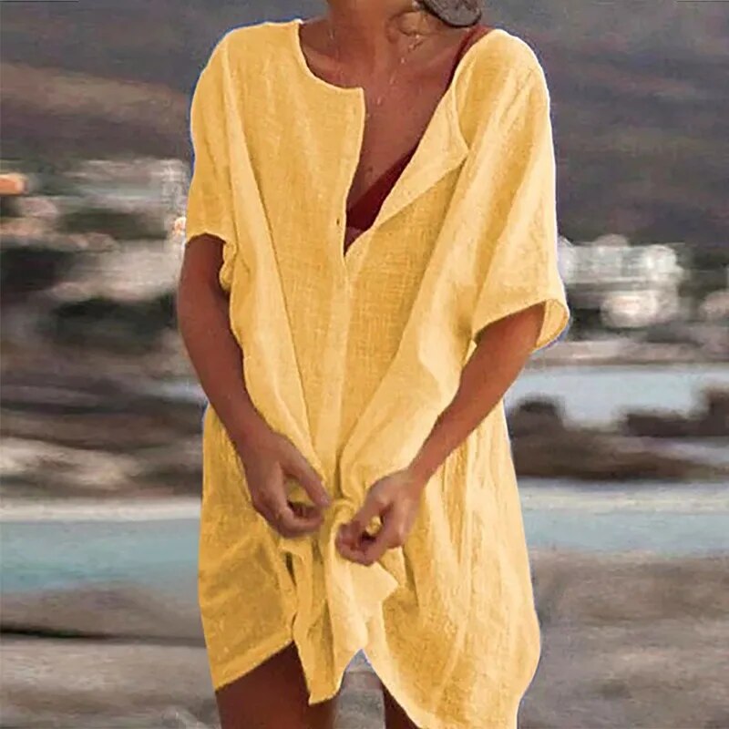 Virelle | Women's Linen Shirt Summer Dress