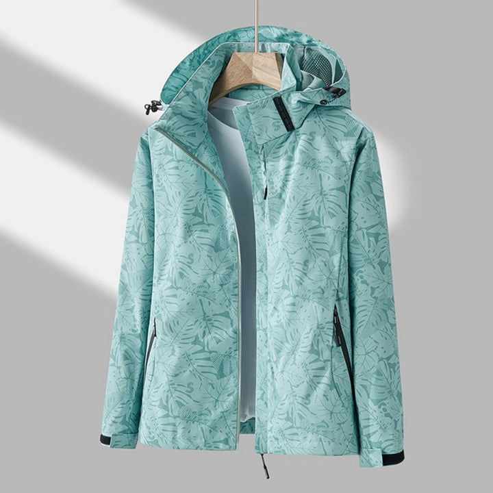 Thalia | Women's Tropical Print Waterproof Jacket with Hood
