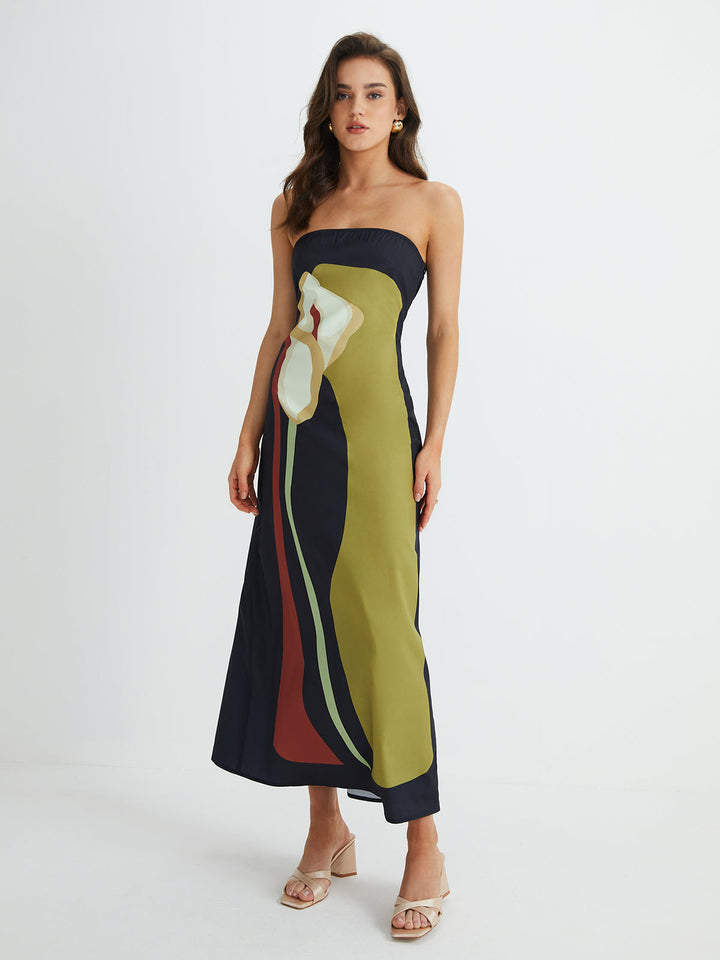 Lily | Women's Strapless Floral Print Maxi Dress