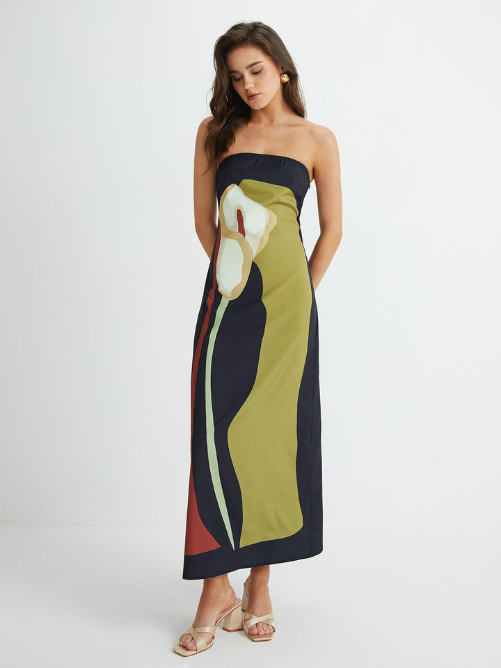 Lily | Women's Strapless Floral Print Maxi Dress