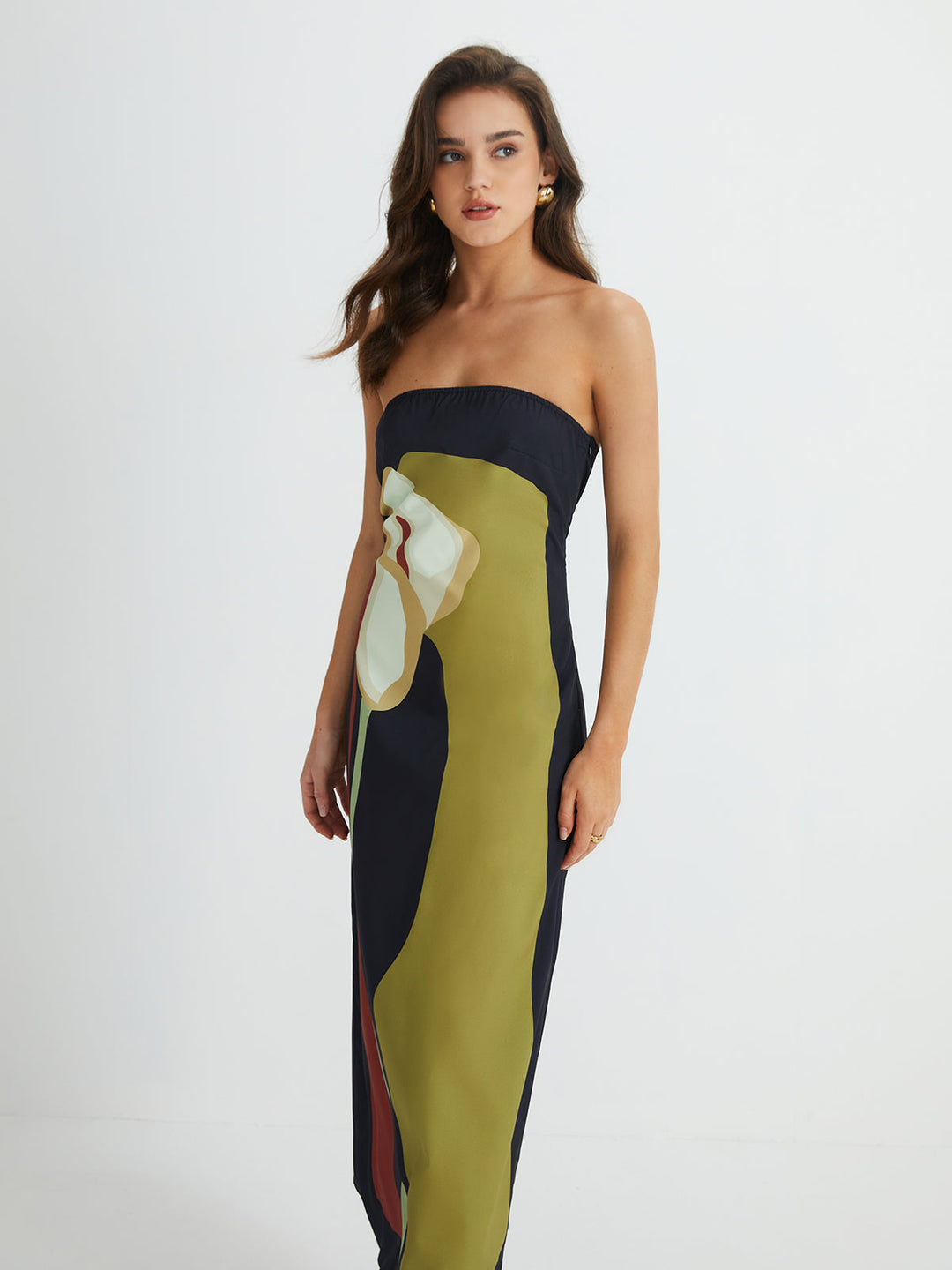 Lily | Women's Strapless Floral Print Maxi Dress