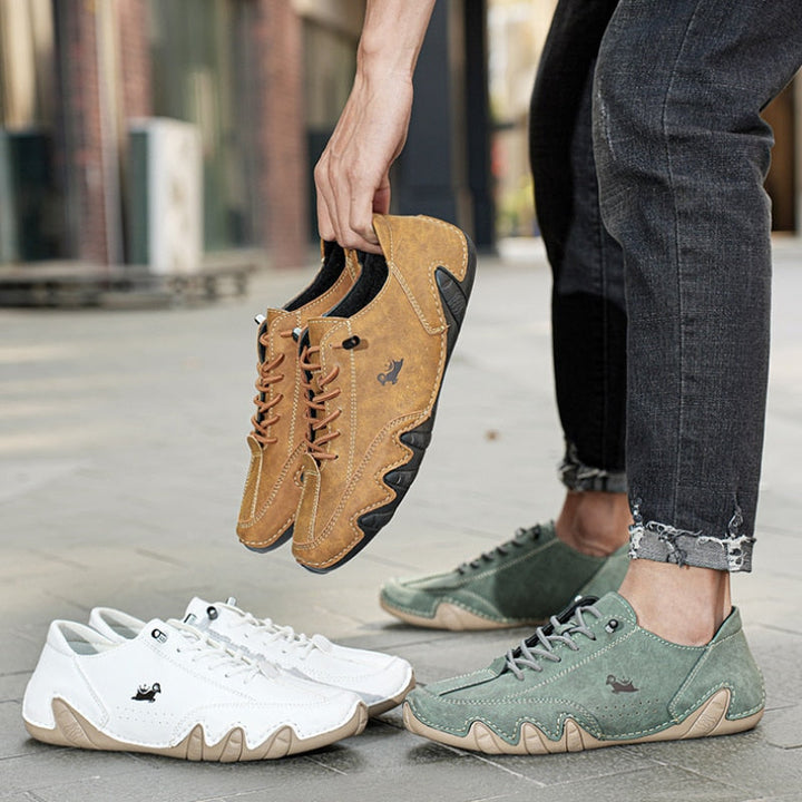 Kaiven | Unisex Barefoot Leather Shoes with Lace-up