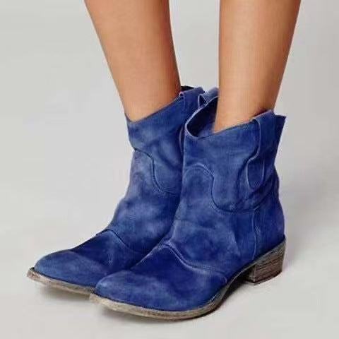 Scarlett | Women's Chunky Heel Mid Calf Cowgirl Boots