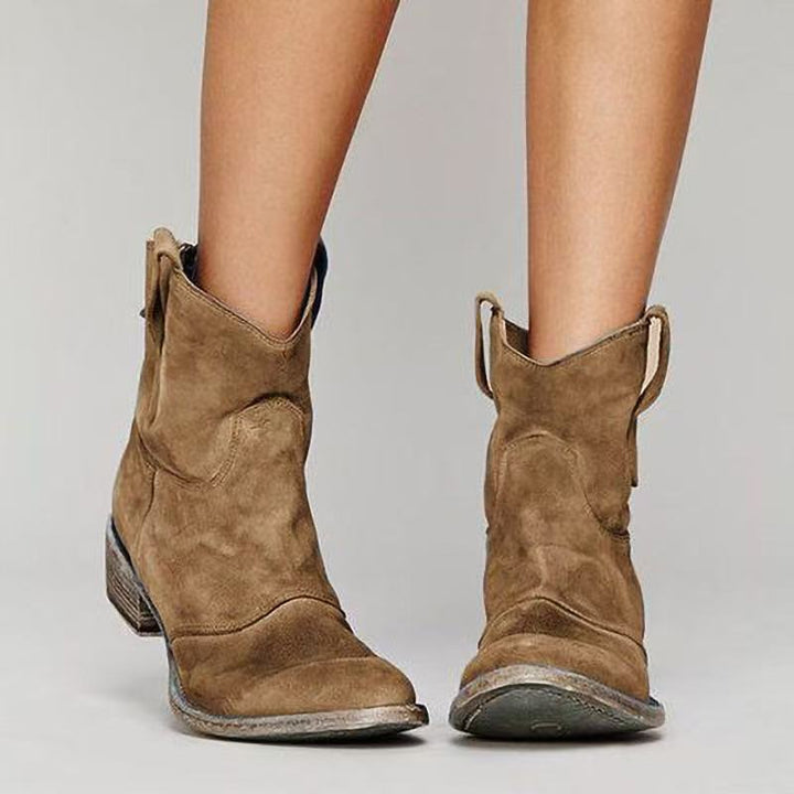 Scarlett | Women's Chunky Heel Mid Calf Cowgirl Boots
