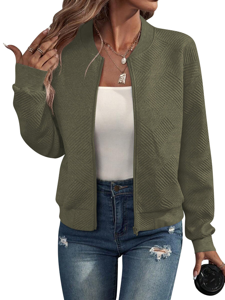 Jeana | Women's Casual Crew Neck Bomber Jacket