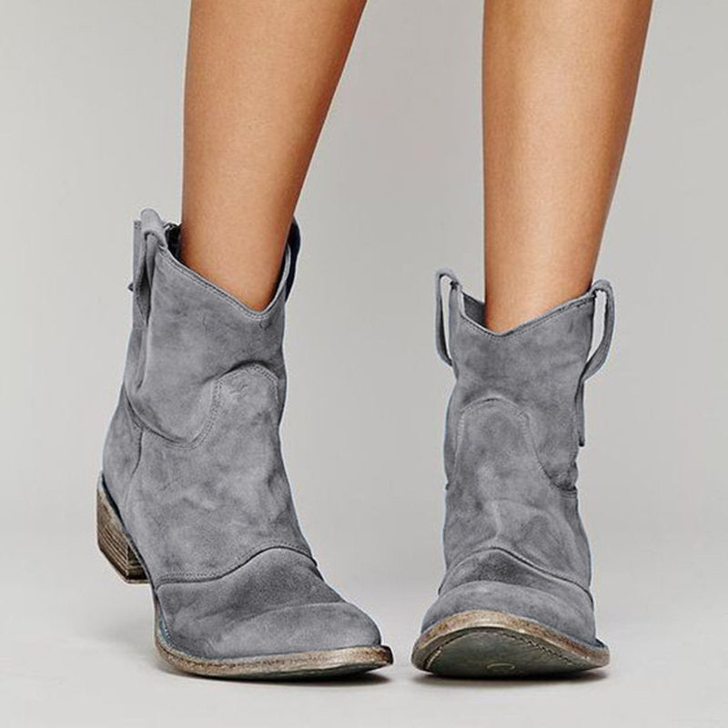 Scarlett | Women's Chunky Heel Mid Calf Cowgirl Boots