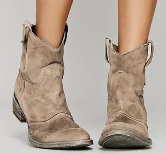 Scarlett | Women's Chunky Heel Mid Calf Cowgirl Boots