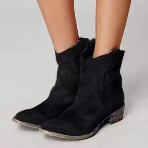 Scarlett | Women's Chunky Heel Mid Calf Cowgirl Boots