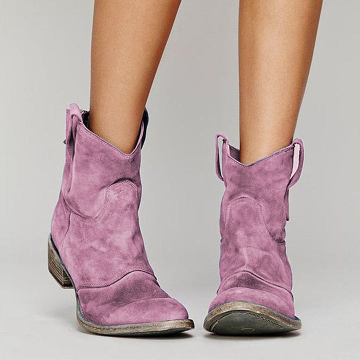 Scarlett | Women's Chunky Heel Mid Calf Cowgirl Boots