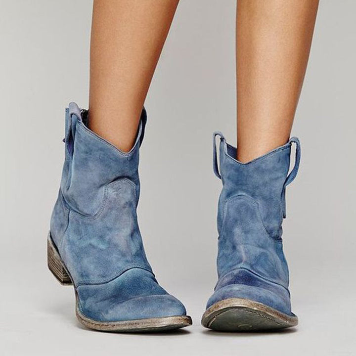 Scarlett | Women's Chunky Heel Mid Calf Cowgirl Boots