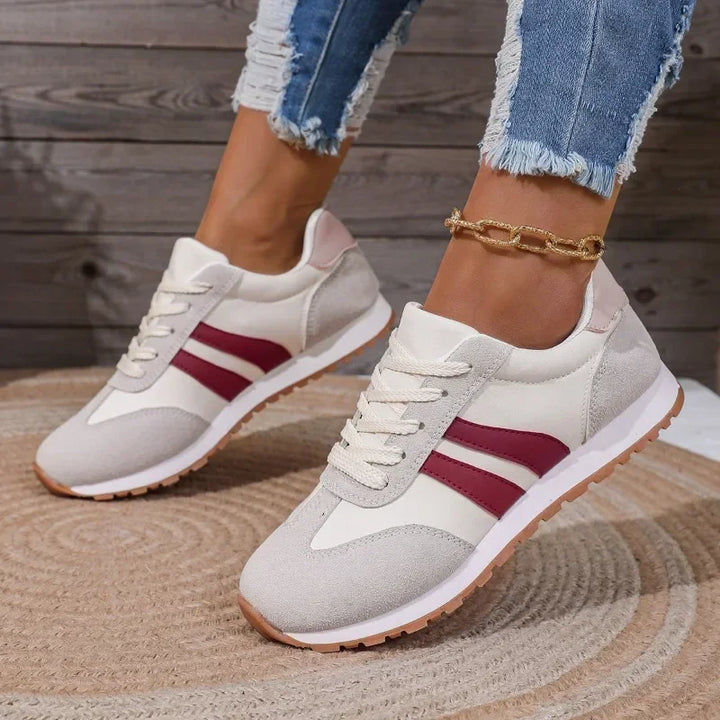 Demi | Women's Lightweight Lace-Up Sneakers with Contrast Stripes