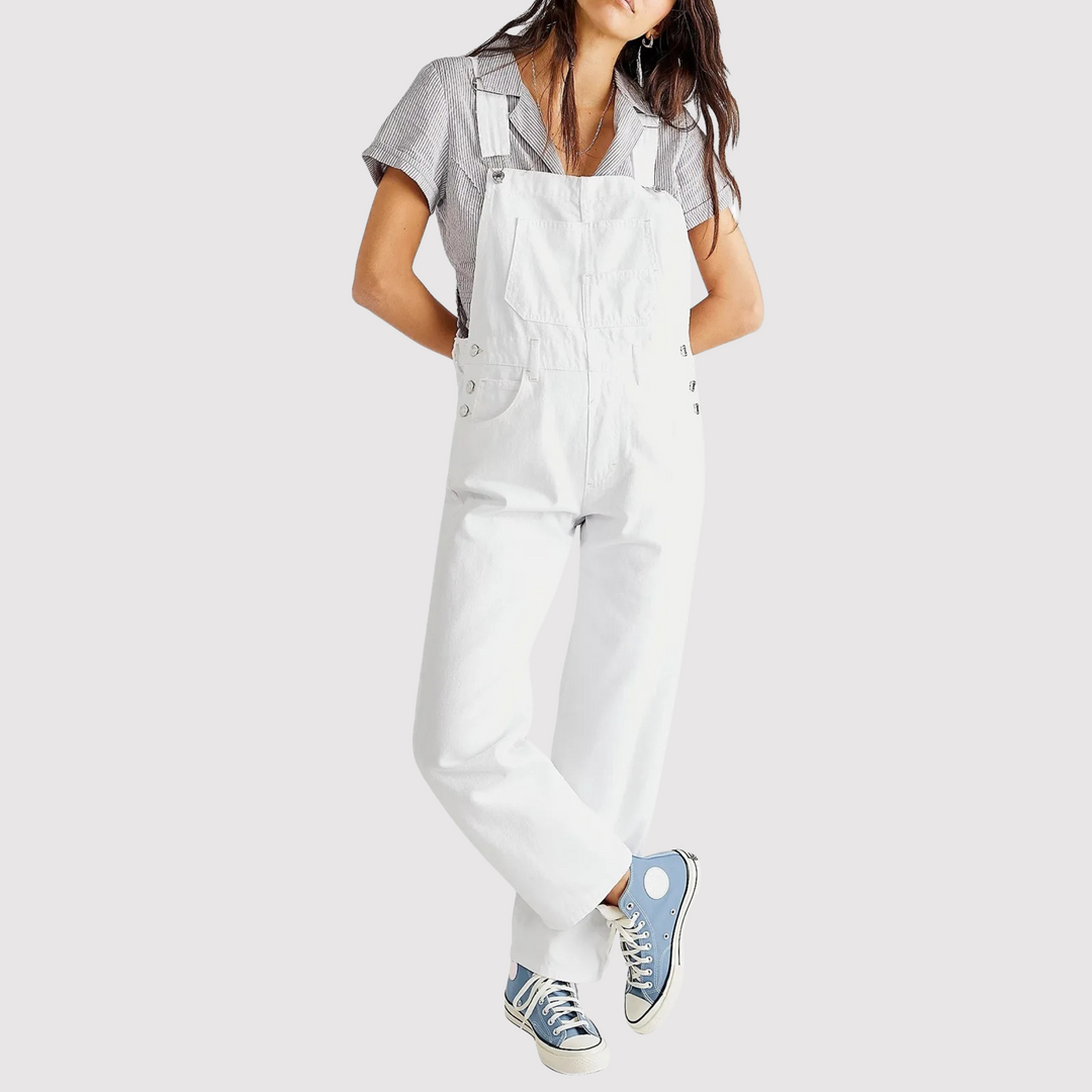 Maya | Women's Relaxed Fit  Wide Leg Denim Overalls