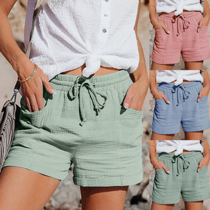 Sadie | Women's High Waisted Linen Summer Shorts
