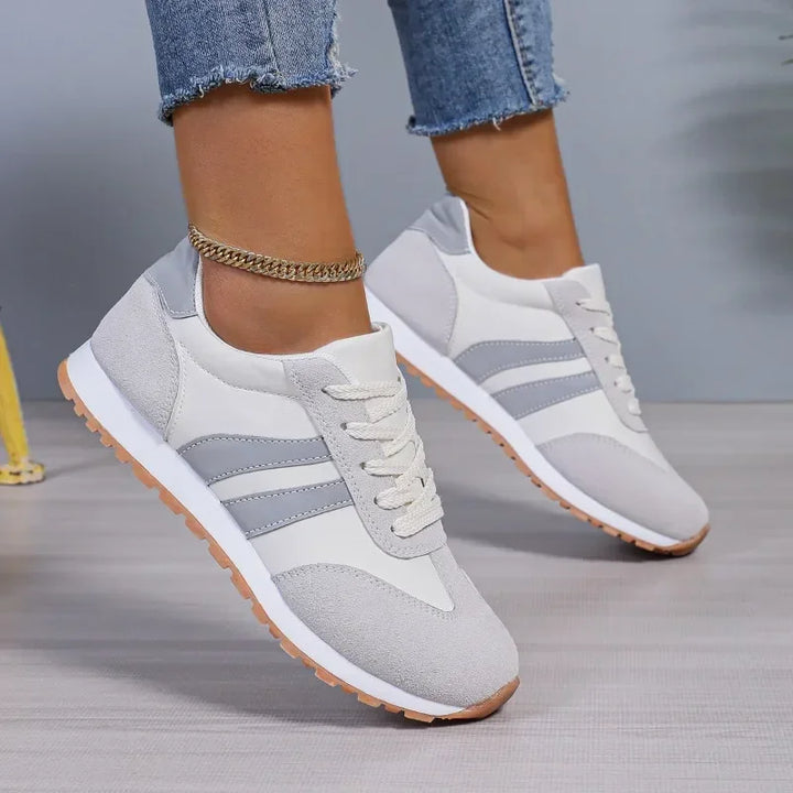 Demi | Women's Lightweight Lace-Up Sneakers with Contrast Stripes