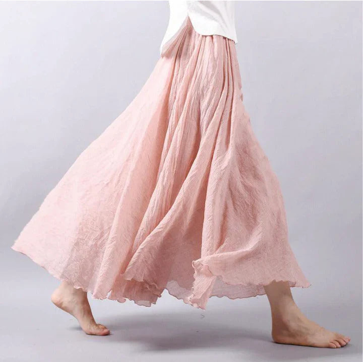 Beth | Women's High Waisted Boho Maxi Skirt