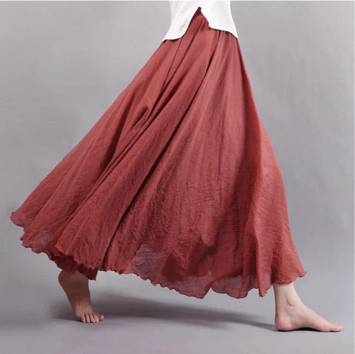 Beth | Women's High Waisted Boho Maxi Skirt