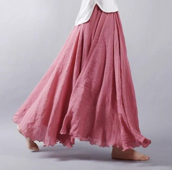 Beth | Women's High Waisted Boho Maxi Skirt