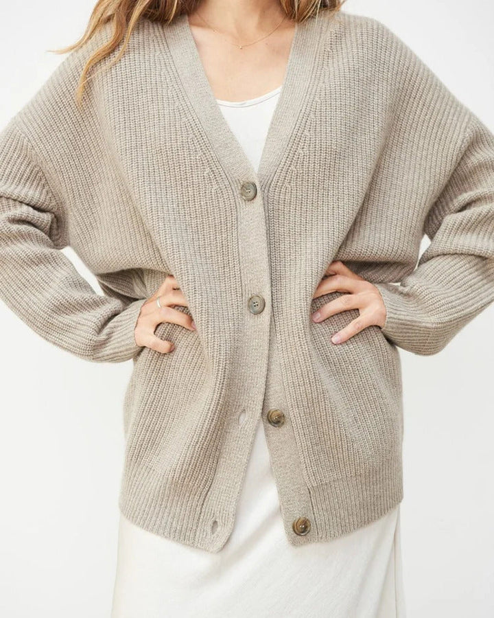 Gabriella | Woman's Cozy Oversized V Neck Cashmere Cardigan