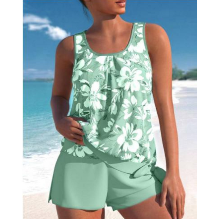 Finley | Women's Two Piece Tankini Swim Set with Printed Top