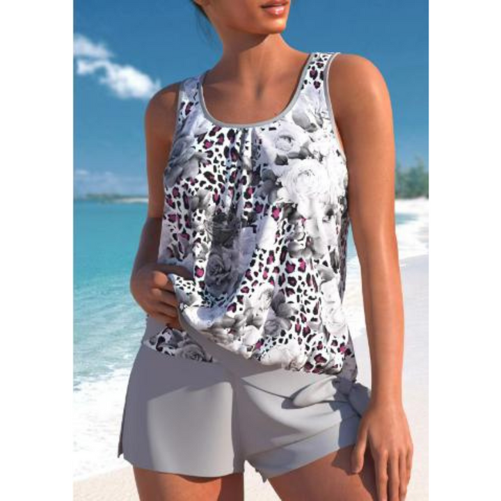 Finley | Women's Two Piece Tankini Swim Set with Printed Top