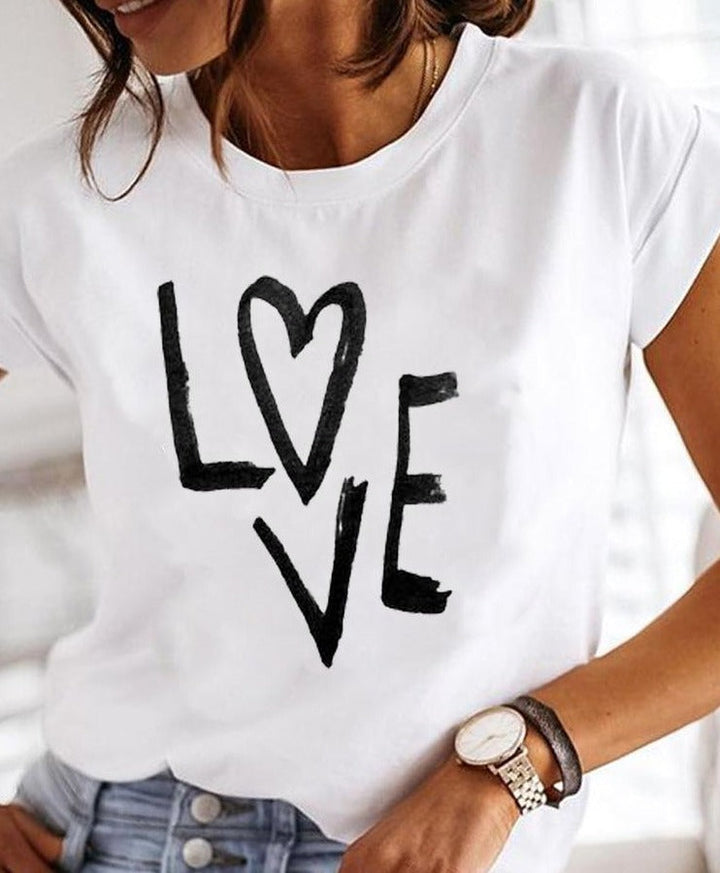 Brenna | Women's Crew Neck Summer T Shirt with Prints