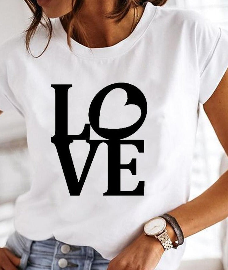 Brenna | Women's Crew Neck Summer T Shirt with Prints
