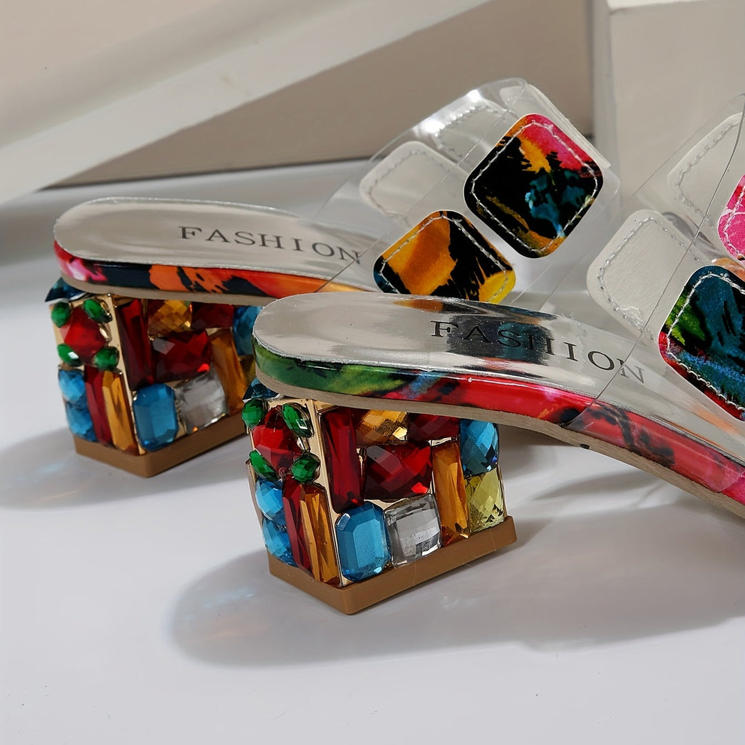 Reese | Women's Multicolor Sandals with Block Heel