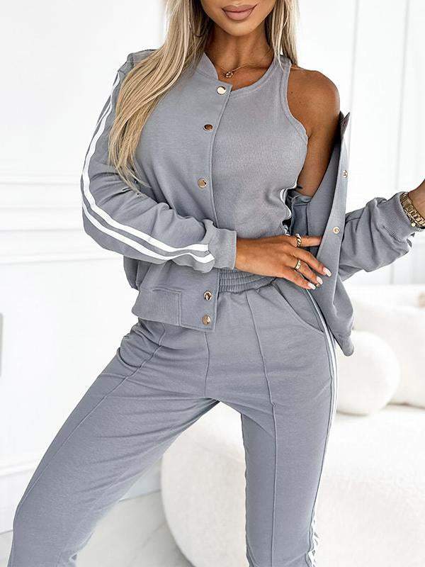 Freya | Women's Striped Three Piece Set