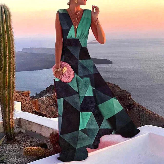 Julieta | Women's Sleeveless Maxi Dress with V-neck