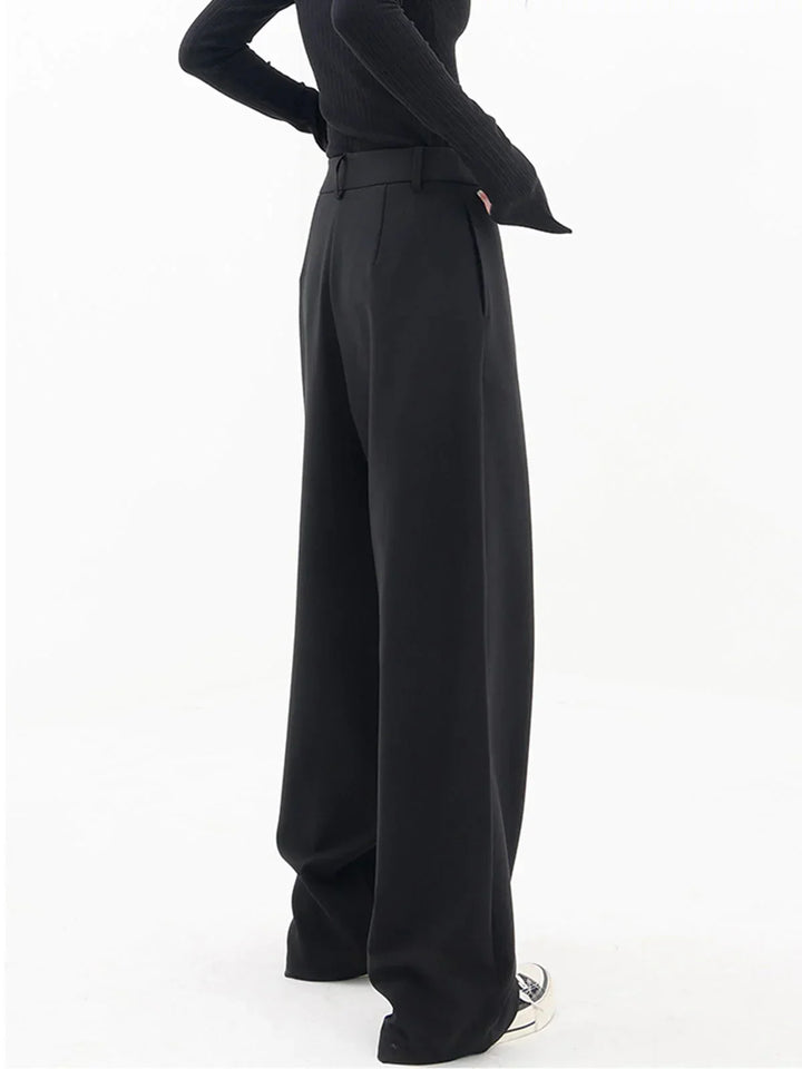 Haven | Women's High Waist Wrap Front Wide Leg Trousers