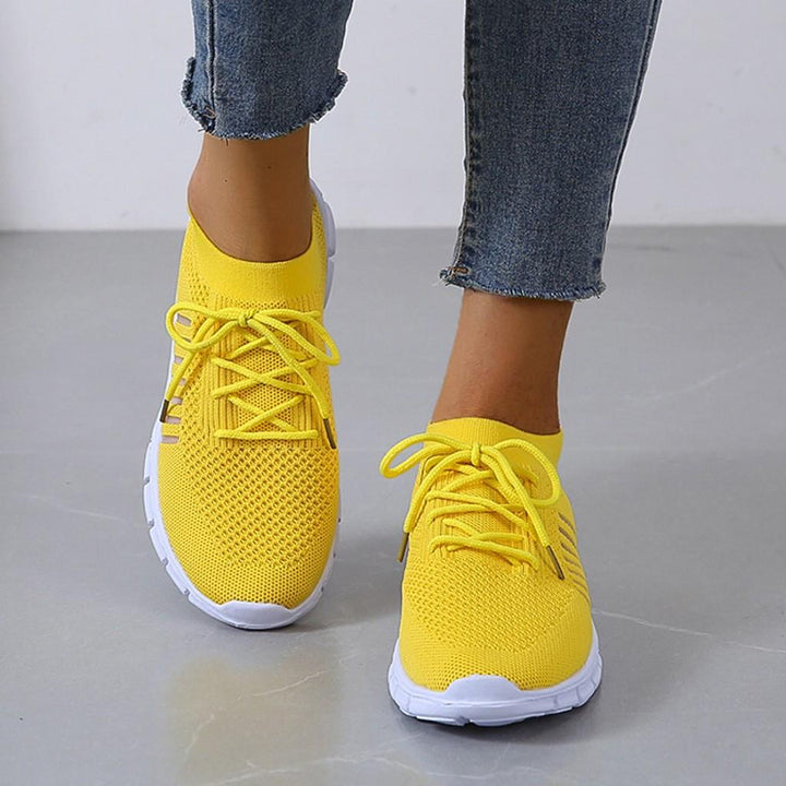 Karen | Women’s Mesh Lace Up Sneakers with Thick Sole