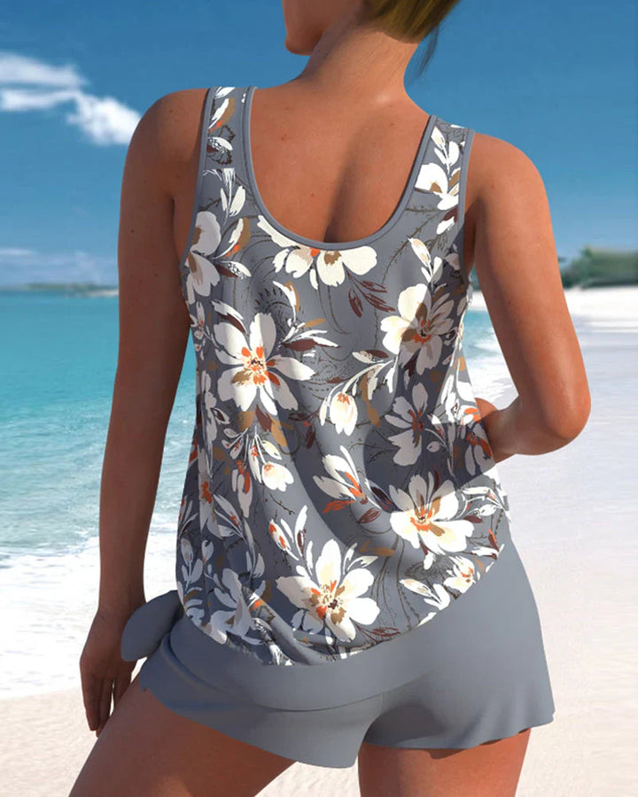 Finley | Women's Two Piece Tankini Swim Set with Printed Top
