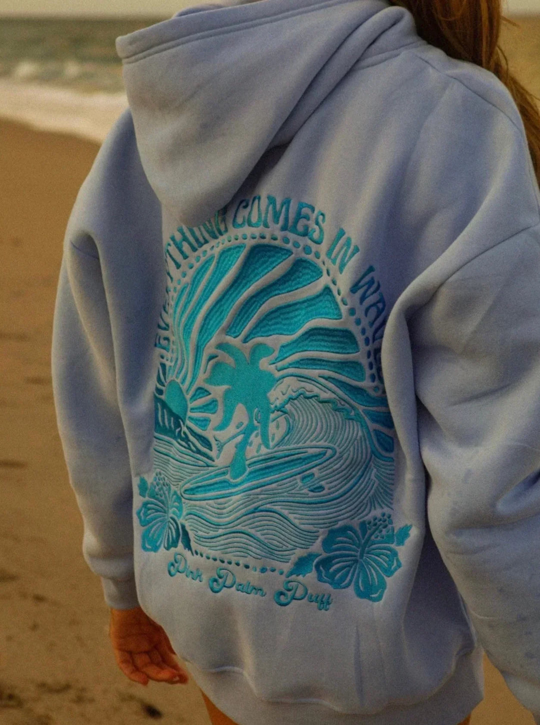 Nadia | Women's Oversized Prinited Beach Pullover Hoodie