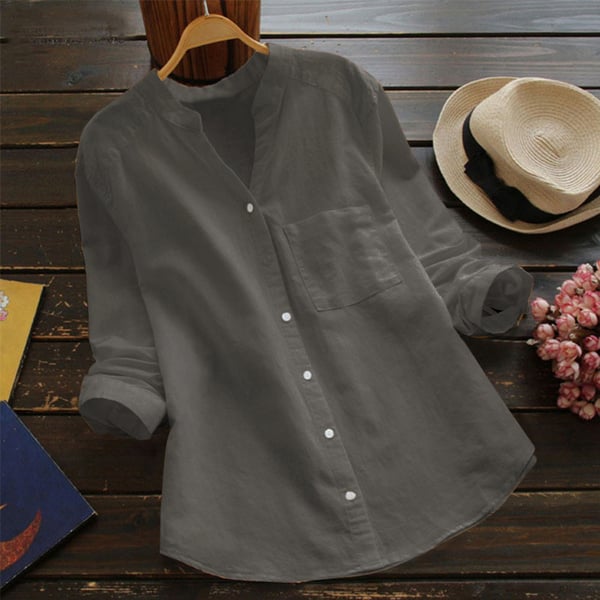 Sarah | Women's Casual Loose Fit V Neck Tunic Blouse