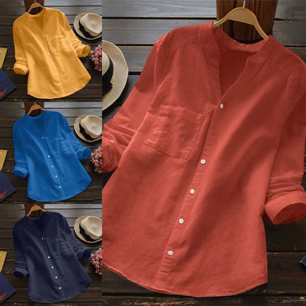 Sarah | Women's Casual Loose Fit V Neck Tunic Blouse