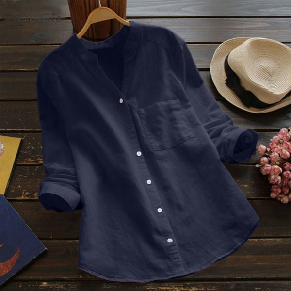 Sarah | Women's Casual Loose Fit V Neck Tunic Blouse