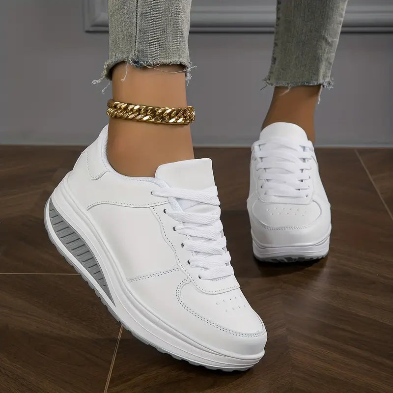 Shelby | Women's Sport Style Wedge Shoes with Lace Up
