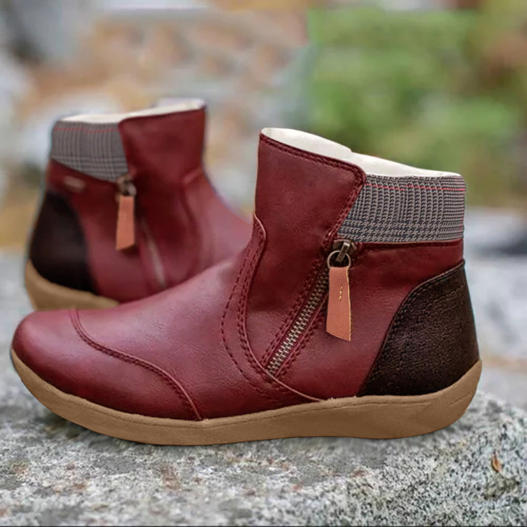 Lauren | Women's Waterproof Leather Ankle Shoes with Shoes