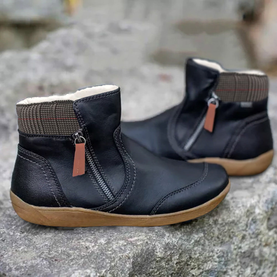 Lauren | Women's Waterproof Leather Ankle Shoes with Shoes