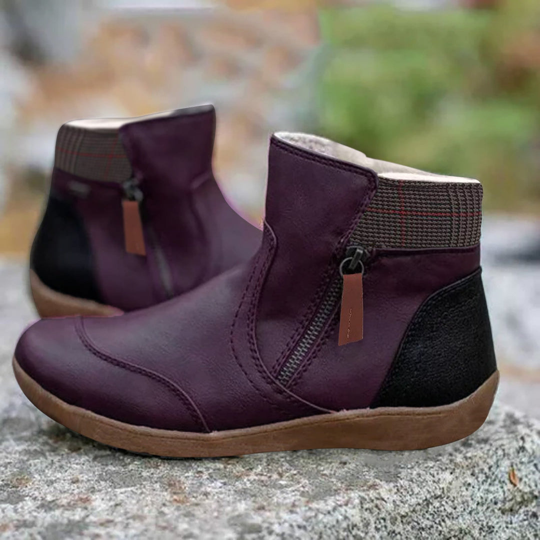 Lauren | Women's Waterproof Leather Ankle Shoes with Shoes