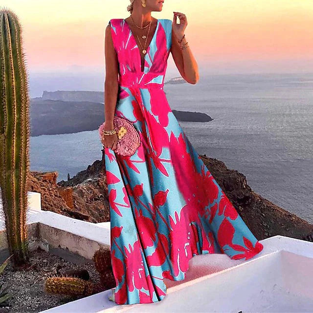 Julieta | Women's Sleeveless Maxi Dress with V-neck