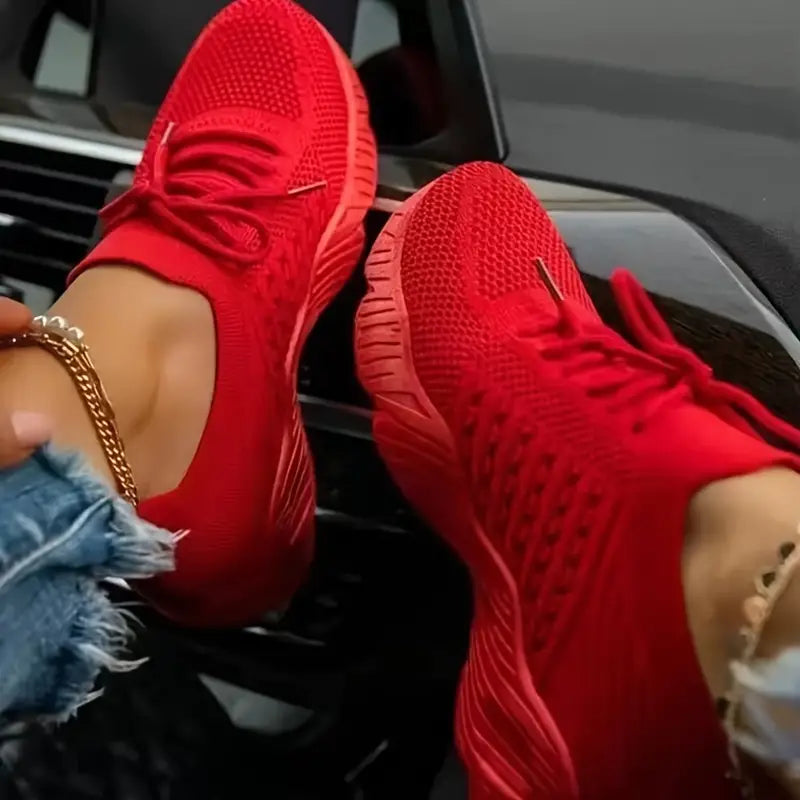 Lindsey | Women's Mesh Lace Up Sneakers