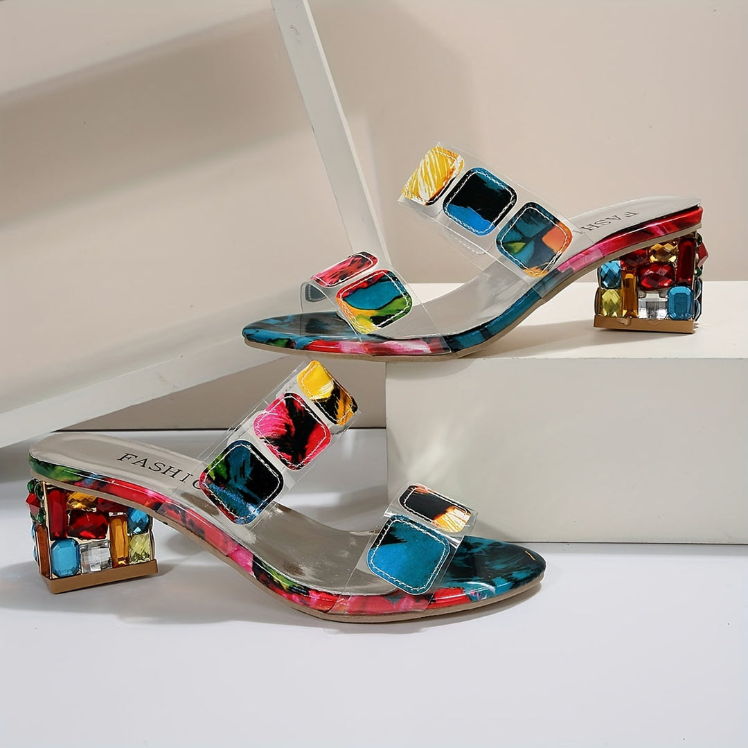 Reese | Women's Multicolor Sandals with Block Heel