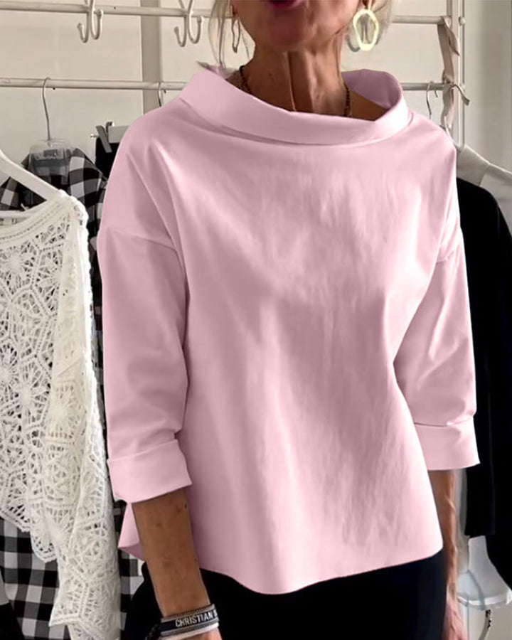 Tina | Women's Mock Neck 3/4 Sleeve Top
