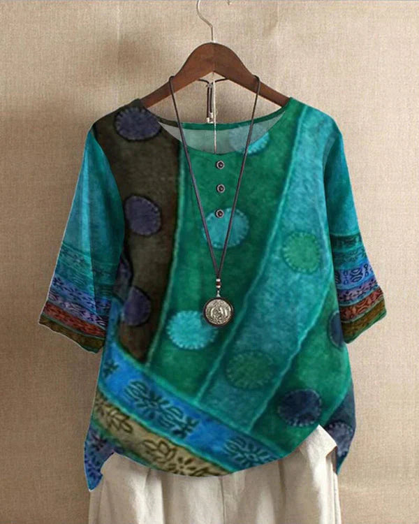 Isla | Women's Three-Quarter Sleeves Bohemian Blouse
