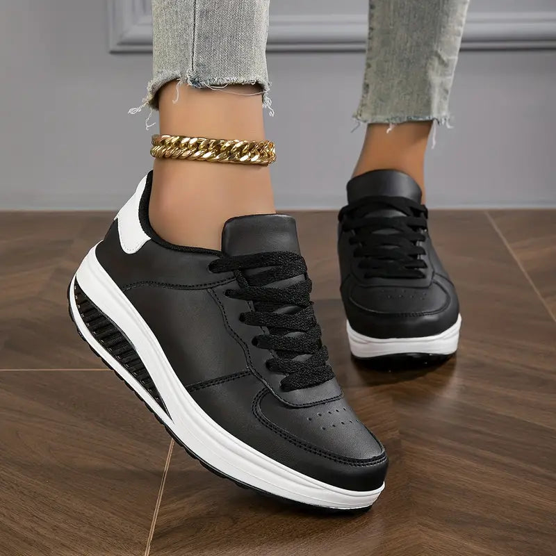 Shelby | Women's Sport Style Wedge Shoes with Lace Up