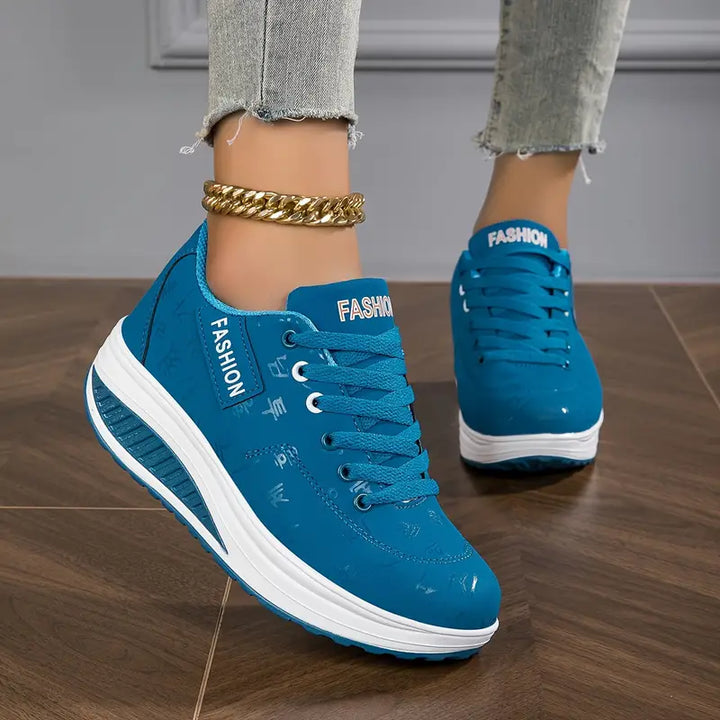 Shelby | Women's Sport Style Wedge Shoes with Lace Up