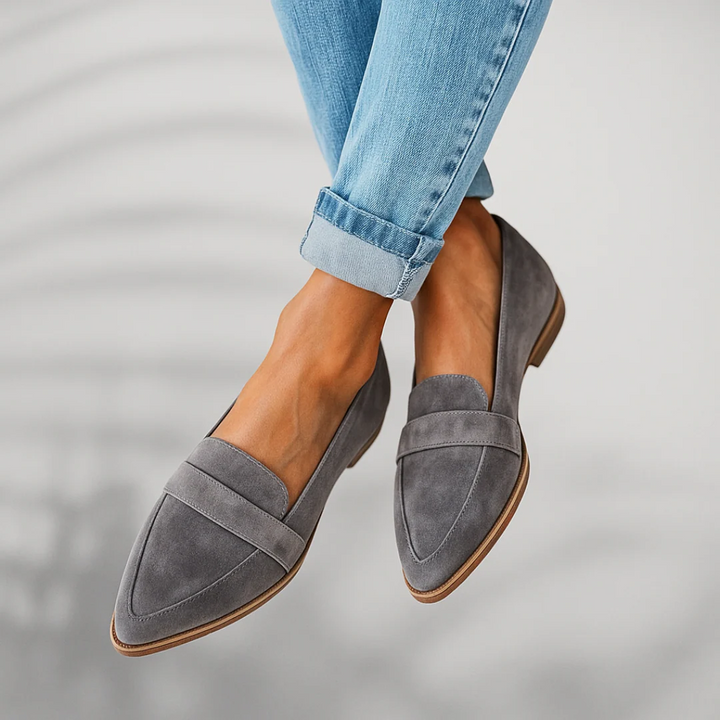 Molly | Women's Orthopedic Suede Moccasin Loafers with Block Heel