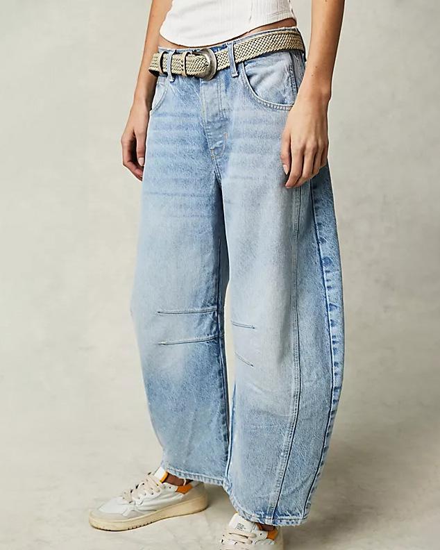 Emery | Women's High Rise Barrel Leg Denim Jeans