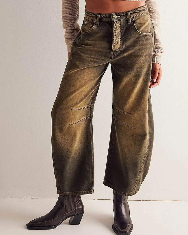 Emery | Women's High Rise Barrel Leg Denim Jeans